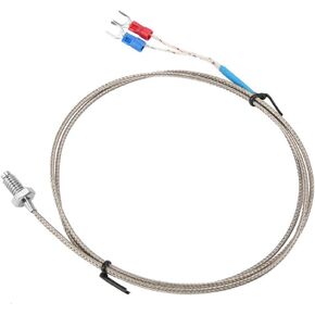 K Type Thermocouple Temperature Sensors M6 BSW Screw Thread Temperature Measuring Probe Thermocouple Cable 1-5M (4m)