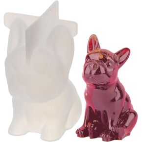 3D French Bulldog Soap Mould, Dog Silicone Mould for Cake Decorating, Soap, DIY Necklace Pendant, Wax