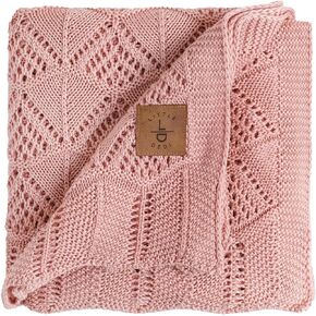 بطانيات استقبال Little Dedi للفتيات/الصبي%100Lyocell Tencel™ 30 بوصة × 40 بوصة بيضاء دافئة - مضادة للحساسية، Oekotex100 Class1، تنظيم حراري، بطانيات أطفال ناعمة محايدة - بطانيات قماط للأطفال الصغار