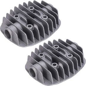 2Pcs Compressor Head Accessories Air Compressor Cylinder Head 2.5P/3P/5P/6P Cast Aluminum Pneumatic Drive Mode