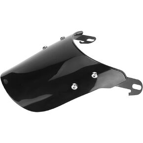 Acouto Motorcycle Wind Deflector Cafe Racer Universal Motorcycle Modified Windshield Windscreen ABS Iron Black Motorcycle Windscreen for 5-7 inch Headlights
