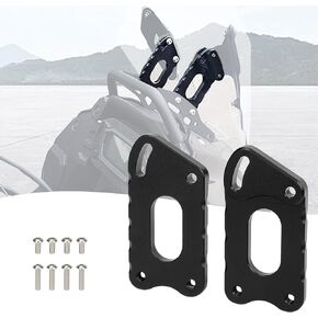 PSLER Motorcycle Adjuster Windshield Windscreen Risers for KLR 650 KLR650 2022 2023 Motorcycle Accessories Windshield Windscreen Mount Bracket Adjuster Windscreen Risers(Black)