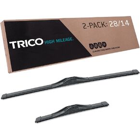 TRICO Solutions™ High Mileage 22 Inch Pack of 2 High Performance Automotive Replacement Windshield Wiper Blade for Select Chevrolet, GMC, Ram, Ford, Cadillac and Dodge Models (56-2222)
