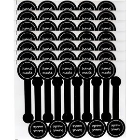 400 Pcs Handmade Food Baking Seal Stickers - Black Striped Tamper Evident Stickers Lollipop Spice Label Stickers for Home, Bakery Artisans Baking Crafts Art and Other Decorative Labels