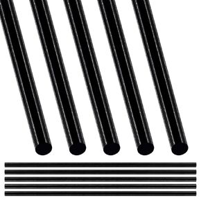 Tanstic 2Pcs 6mm x 356mm 304 Stainless Steel Rods Black Round Metal Rods for Gear Shaft DIY Craft Making