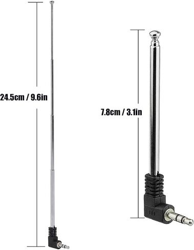 5pcs Telescopic FM Antenna 3.5mm Male FM Radio Antenna Compatible with Portable Radio Indoor Stereo Receiver AV Audio Video Home Theater Receiver Mobile Cell Phone in Saudi Arabia