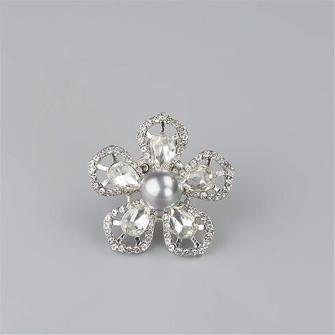 Ruihfas 2Pcs Floral Shoe Clips Pearl Crystal Shoe Buckles Decoration Accessories in Saudi Arabia