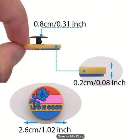 WENDYWU 12 قطعة من أحذية الباليه الراقصة البلاستيكية Kawaii الكرتونية لتزيين الصندل، إكسسوارات ذاتية الصنع in Kuwait