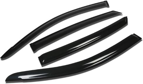 DNA MOTORING WVS-200 Vent Window Visor Deflector Rain/Sun Guard, Dark Smoke, 4 Piece in Saudi Arabia
