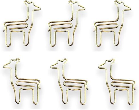 Butler in the Home 100 Count Giraffe Shaped Paper Clips Great for Paper Clip Collectors or Office Gift - Comes in Round Tin with Lid and Gift Box (Brown) in Saudi Arabia
