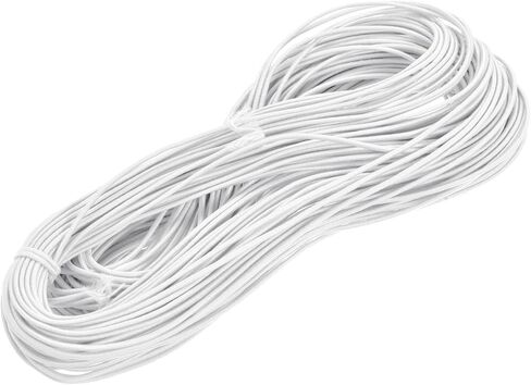 MECCANIXITY 98 Yards(90m) Elastic Cord Bracelets Stretchy String 2mm Black for Jewelry, Bracelets, Necklaces, Beading, Sewing, Crafts in Saudi Arabia