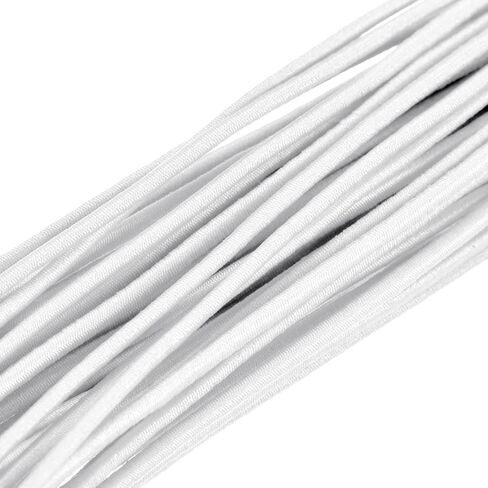 MECCANIXITY 98 Yards(90m) Elastic Cord Bracelets Stretchy String 2mm Black for Jewelry, Bracelets, Necklaces, Beading, Sewing, Crafts in Saudi Arabia