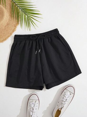 MakeMeChic Women's Lounge Shorts Drawstring Elastic Waisted Running Track Shorts in Saudi Arabia