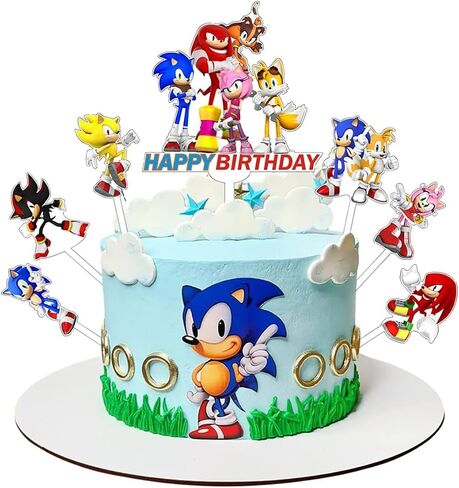 7pcs Hedgehog Cake Toppers, Hedgehog Birthday Party Supplies，Hedgehog Party Decorations Supplies ，Kids Birthday Party Decorations in Saudi Arabia