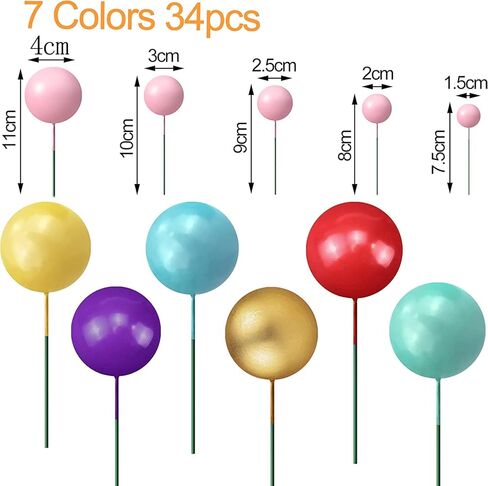 68 قطعة من كرات الكيك، بالونات صغيرة، زينة كرات كب كيك من الفوم، بالونات ملونة على شكل حشوة لحفلات أعياد الميلاد وحفلات الزفاف وديكور حمام الطفل، 4 مقاسات (أخضر/أخضر فاتح/أبيض/ذهبي) in Kuwait