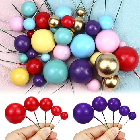 68 قطعة من كرات الكيك، بالونات صغيرة، زينة كرات كب كيك من الفوم، بالونات ملونة على شكل حشوة لحفلات أعياد الميلاد وحفلات الزفاف وديكور حمام الطفل، 4 مقاسات (أخضر/أخضر فاتح/أبيض/ذهبي) in Kuwait