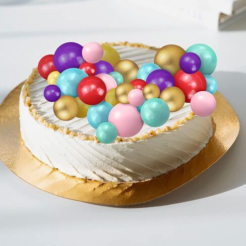 68 قطعة من كرات الكيك، بالونات صغيرة، زينة كرات كب كيك من الفوم، بالونات ملونة على شكل حشوة لحفلات أعياد الميلاد وحفلات الزفاف وديكور حمام الطفل، 4 مقاسات (أخضر/أخضر فاتح/أبيض/ذهبي) in Kuwait