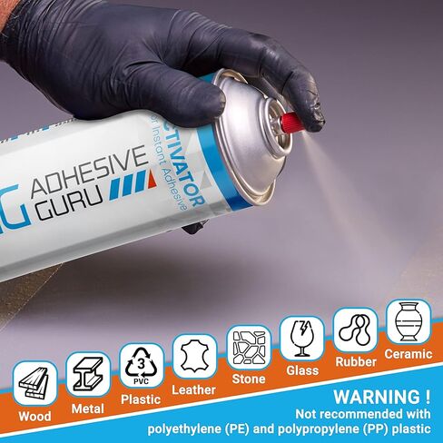 Adhesive Guru CA Glue Accelerator Spray (2 x 13.5 fl oz) Aerosol Activator for Super Glues (2 Pack) in Saudi Arabia