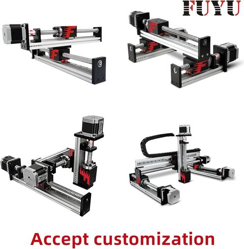 FUYU FSL40 Linear Guide Table Ball Screw Motion CNC Linear Guide Stage Actuator Motorized Nema 23 Stepper Motor[500mm Stroke] in Kuwait