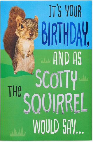 American Greetings Funny Birthday Card (Squirrel) in Saudi Arabia
