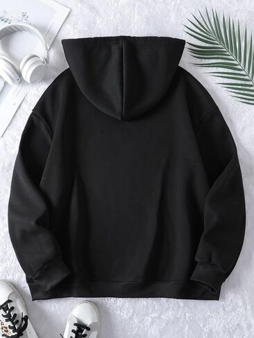 GORGLITTER Women's Plus Size Hoodie Long Sleeve Hooded Sweatshirt Thermal Pullover Tops with Pocket in Saudi Arabia