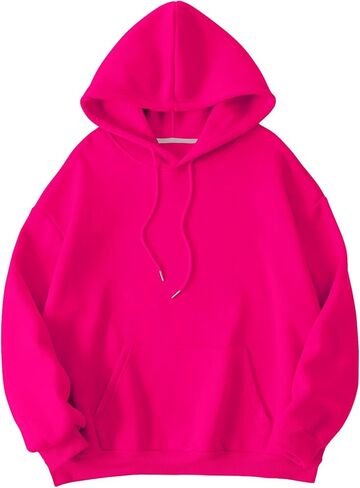 GORGLITTER Women's Plus Size Hoodie Long Sleeve Hooded Sweatshirt Thermal Pullover Tops with Pocket in Saudi Arabia