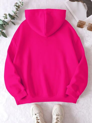 GORGLITTER Women's Plus Size Hoodie Long Sleeve Hooded Sweatshirt Thermal Pullover Tops with Pocket in Saudi Arabia