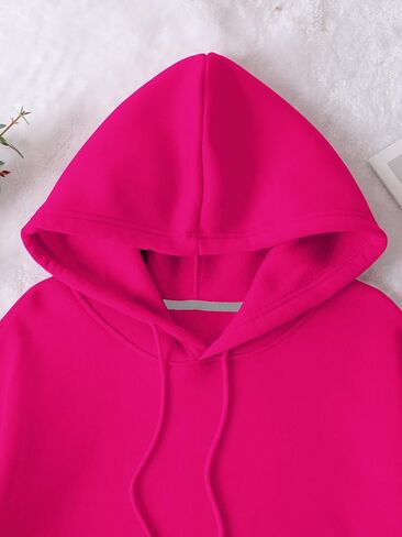 GORGLITTER Women's Plus Size Hoodie Long Sleeve Hooded Sweatshirt Thermal Pullover Tops with Pocket in Saudi Arabia