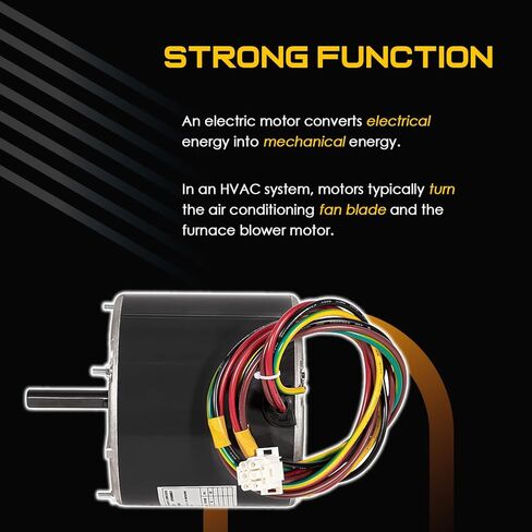 F48AA68A50-استبدال يورك كولمان Luxaire Genteq/A.O. محرك مروحة مكثف من سميث OEM - استبدل THGF36S41S3A THGF60S41S3A - 1/4 حصان، 208-230 فولت، 850 دورة في الدقيقة in Kuwait