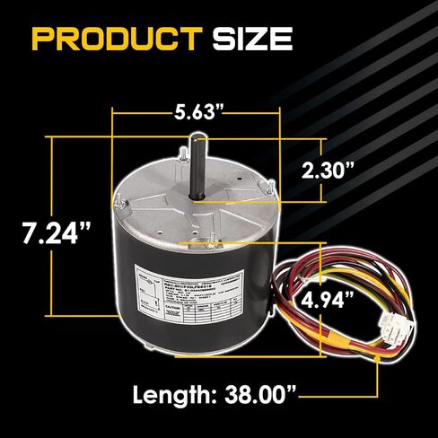 F48AA68A50-استبدال يورك كولمان Luxaire Genteq/A.O. محرك مروحة مكثف من سميث OEM - استبدل THGF36S41S3A THGF60S41S3A - 1/4 حصان، 208-230 فولت، 850 دورة في الدقيقة in Kuwait