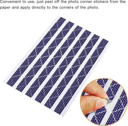 PATIKIL Self Adhesive Photo Corners, 10 Sheets/780 Pcs DIY Picture Mounting Sticker for Journal Album Scrapbook Memory Books, Blue in Saudi Arabia