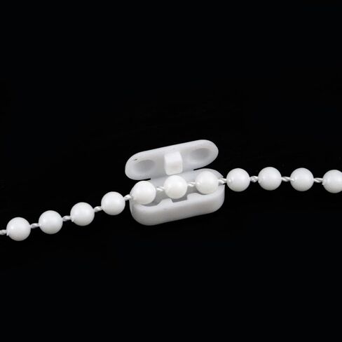 سلك سلسلة خرز أعمى، بكرة بلاستيكية بيضاء وظل روماني إصلاح سلك سلسلة مطرز أعمى مع 10 مشابك موصل (10 ياردات) in Kuwait