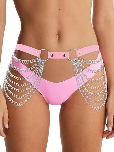 فاسق الخصر حزام على شكل سلسلة جلد الجسم البطن سلسلة الهذيان اكسسوارات مهرجان ملابس مثير مجوهرات للنساء الفتيات in Kuwait