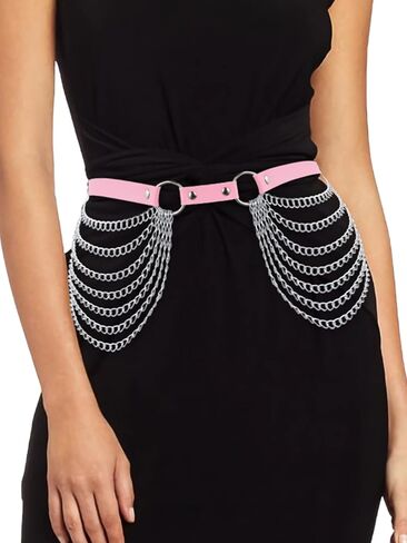 فاسق الخصر حزام على شكل سلسلة جلد الجسم البطن سلسلة الهذيان اكسسوارات مهرجان ملابس مثير مجوهرات للنساء الفتيات in Kuwait