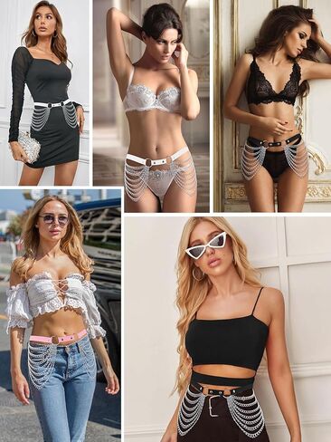 فاسق الخصر حزام على شكل سلسلة جلد الجسم البطن سلسلة الهذيان اكسسوارات مهرجان ملابس مثير مجوهرات للنساء الفتيات in Kuwait