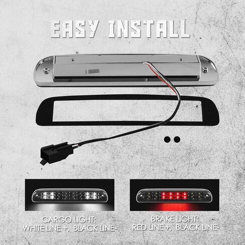 3rd Third Brake Light LED Compatible with 1999-2016 Ford F-250/ F-350/ F-450/ F-550 Super Duty, 1993-2011 Ford Range, 2001-2005 Ford Explorer Sport Trac(Black Smoke) in Kuwait