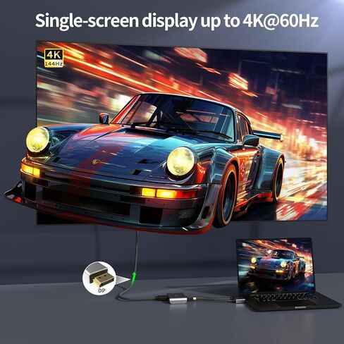 محول DisplayPort إلى HDMI ومنفذ العرض، محول 4K@60 هرتز DP إلى DP وHDMI للشاشات المزدوجة، شاشة MST HDMI ممتدة لسطح المكتب وHP وLenovo وDell وAMD وNVIDIA in Kuwait