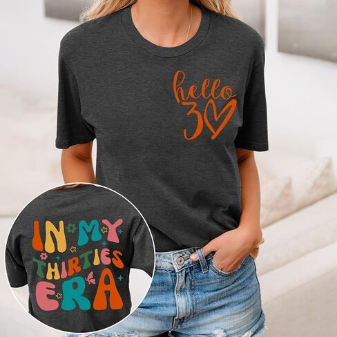 30th Birthday Gifts for Her in My Thirties Era Tshirt Women Vintage 1994 Graphic Tee Thirty Birthday Tops in Kuwait