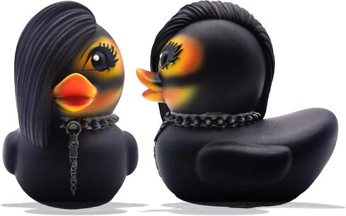 Whimsy Goth Duck Decor, Gothic Little Resin Duck Figurine Halloween Statue Ducks Office Desk Decor Car Decorations,Gothic Duck Decor for Car Decor Tabletop Ornaments Gifts (Girl Duck) in Saudi Arabia