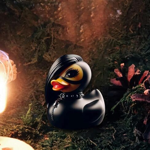 Whimsy Goth Duck Decor, Gothic Little Resin Duck Figurine Halloween Statue Ducks Office Desk Decor Car Decorations,Gothic Duck Decor for Car Decor Tabletop Ornaments Gifts (Girl Duck) in Saudi Arabia