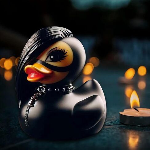 Whimsy Goth Duck Decor, Gothic Little Resin Duck Figurine Halloween Statue Ducks Office Desk Decor Car Decorations,Gothic Duck Decor for Car Decor Tabletop Ornaments Gifts (Girl Duck) in Saudi Arabia