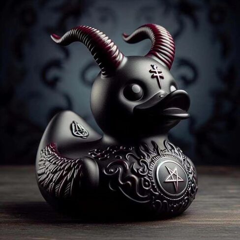 Whimsy Goth Duck Decor, Gothic Little Resin Duck Figurine Halloween Statue Ducks Office Desk Decor Car Decorations,Gothic Duck Decor for Car Decor Tabletop Ornaments Gifts (Girl Duck) in Saudi Arabia