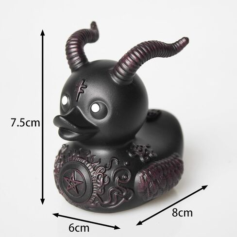 Whimsy Goth Duck Decor, Gothic Little Resin Duck Figurine Halloween Statue Ducks Office Desk Decor Car Decorations,Gothic Duck Decor for Car Decor Tabletop Ornaments Gifts (Girl Duck) in Saudi Arabia