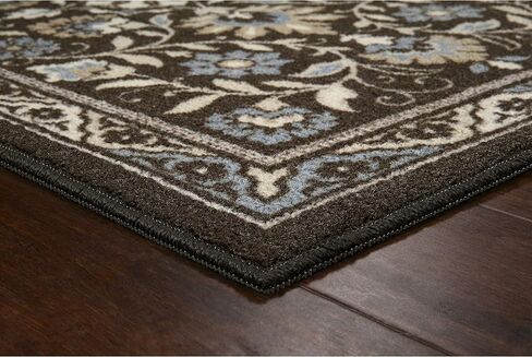Maples Rugs Florence Kitchen Rugs Non Skid Washable Accent Area Carpet [Made in USA], 1'8 x 2'10, Blue in Saudi Arabia