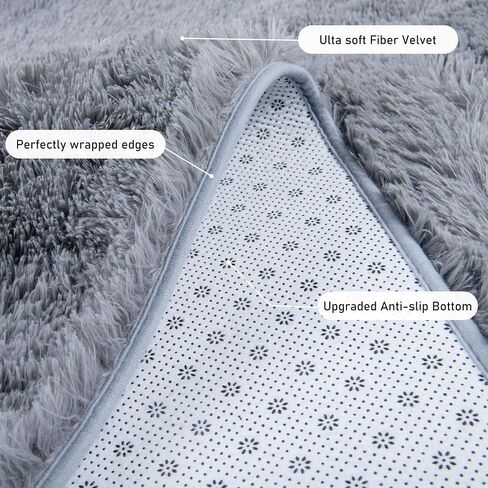 Black Rug for Bedroom Living Room, Area Rugs 4x6 Fluffy Bedroom Rug Carpet, Soft Shaggy Modern Floor Rug for Kids Boys Girls Room, Plush Fuzzy Dorm Rug for Home Decor Aesthetic in Saudi Arabia