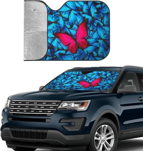 Raccoon Driving1 Car Windshield Sun Shade Sun Visor Sunshade Car Front Window Sunshade Keeps Out Uv Rays Keeps Your Vehicle Cool for Car Truck SUV, Small in Saudi Arabia