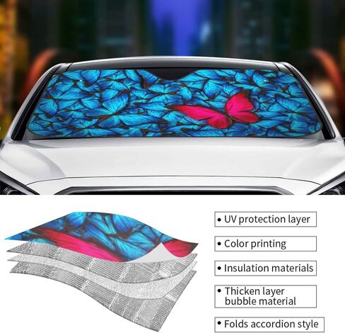 Raccoon Driving1 Car Windshield Sun Shade Sun Visor Sunshade Car Front Window Sunshade Keeps Out Uv Rays Keeps Your Vehicle Cool for Car Truck SUV, Small in Saudi Arabia