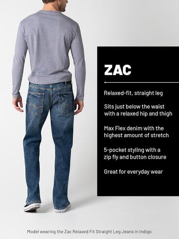 Silver Jeans Co. Men's Zac Relaxed Fit Straight Leg Jeans in Saudi Arabia