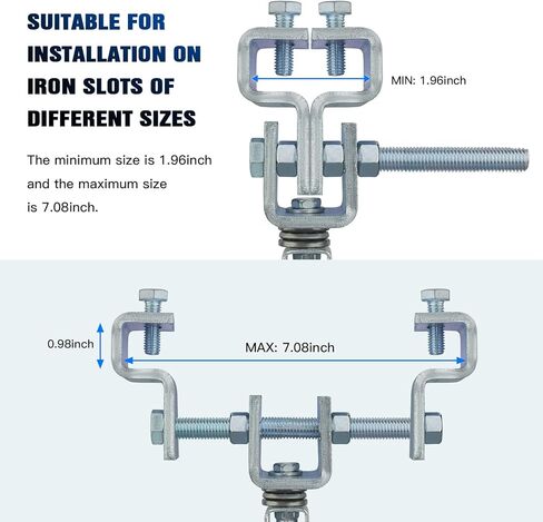 مشابك شعاع فولاذية شديدة التحمل، نظام بكرة كابل عالي التحمل، نظام بكرة LAT للسحب العالي للأسفل وتدريب القوة، شعاع I بعرض 2 بوصة - 7.0 بوصة in Kuwait