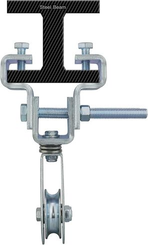 مشابك شعاع فولاذية شديدة التحمل، نظام بكرة كابل عالي التحمل، نظام بكرة LAT للسحب العالي للأسفل وتدريب القوة، شعاع I بعرض 2 بوصة - 7.0 بوصة in Kuwait